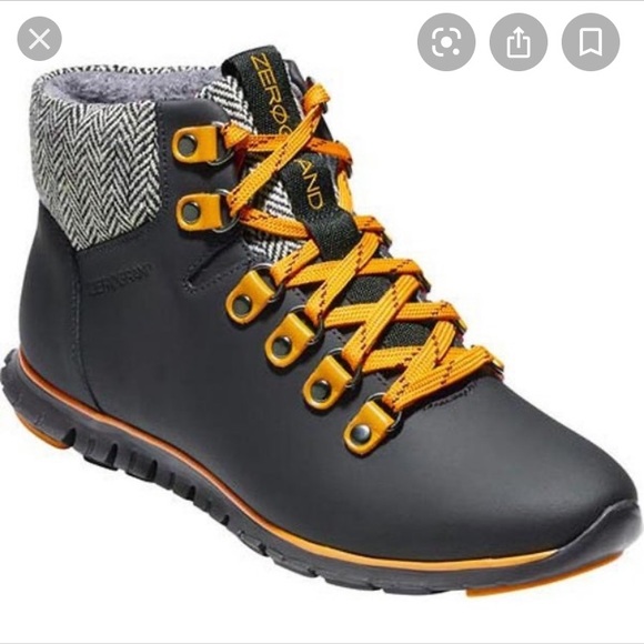 ISO Cole Haan ZEROGRAND Hiker Boots Black Sz 8 - Picture 2 of 2
